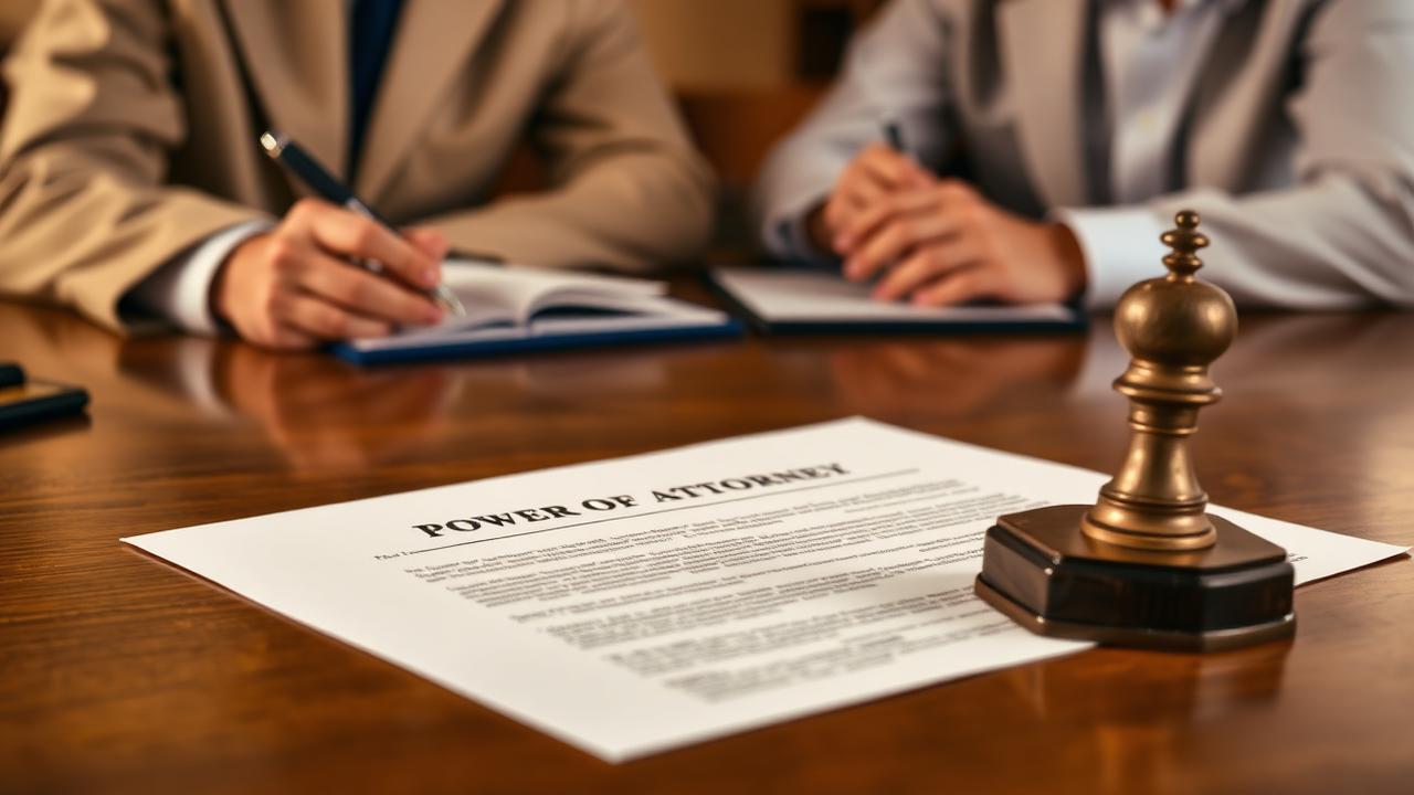 Mobile notary preparing documents at a client's location